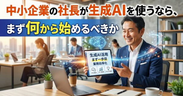 中小企業の社長が生成AIを使うなら、まず何から始めるべきか