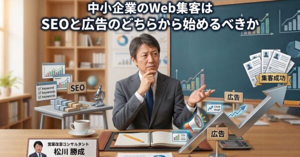 中小企業のWeb集客は、SEOと広告のどちらから始めるべきか