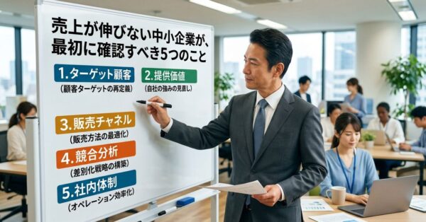 売上が伸びない中小企業が、最初に確認すべき5つのこと